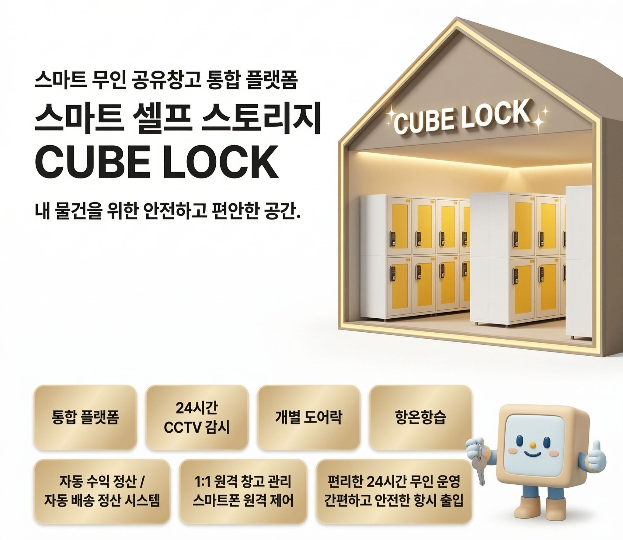 큐브락 랜딩 비주얼